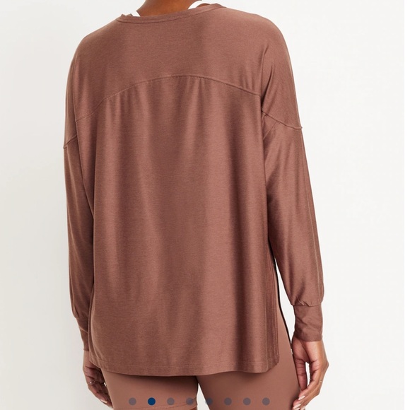NWT OLD NAVY Cloud 94 Soft Long Sleeve Tunic Color: Warm Taupe SIZE X-LARGE - Picture 2 of 10